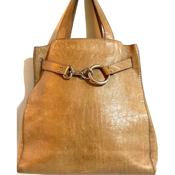 Marc Jacob’s vintage Brown distressed Leather Tote and Pouch Set - Picture 4 of 11